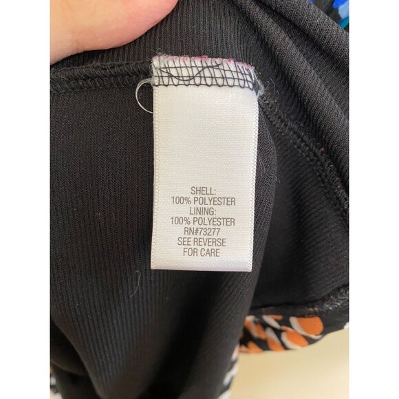 Dana Buchman Multicolor Polka Dot Sleeveless Cowl Neck Top Womens XL Tank - Picture 5 of 7